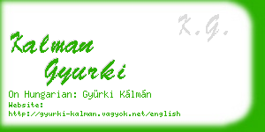 kalman gyurki business card