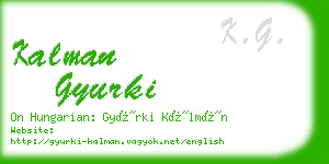 kalman gyurki business card